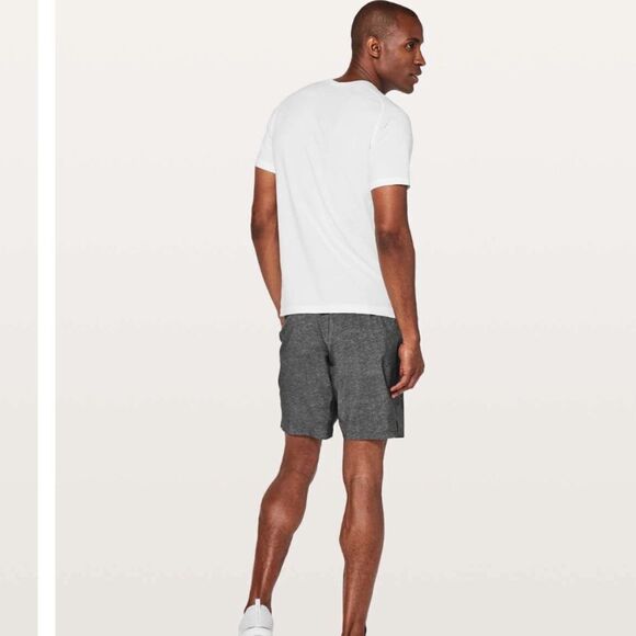 Lululemon T.H.E. Short Linerless Heathered Texture Printed Greyt Deep Coal - Picture 2 of 15